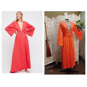 Free People Allyson bell sleeve maxi dress